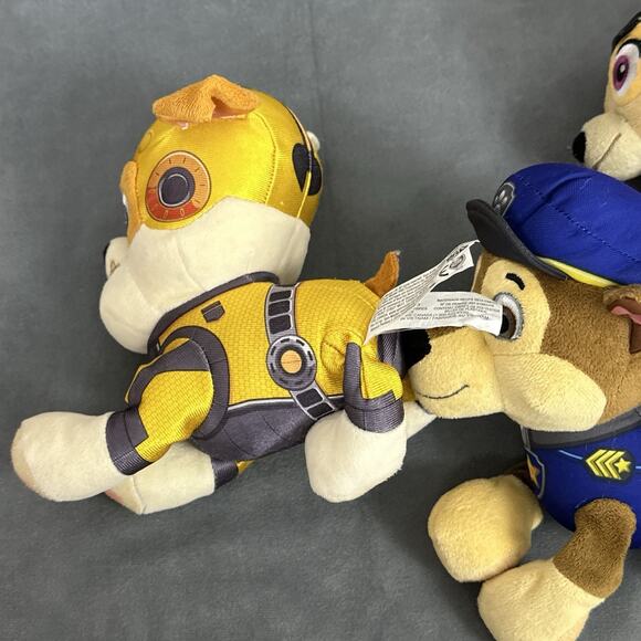 Spin Master Paw Patrol Plush Lot Rubble Chase Skye Marshal 2013+ Floppy Leg - Picture 5 of 8